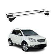 Dachträger Grundtäger für SsangYong Korando 2010-2019 75kg Alu Silber 2 tlg