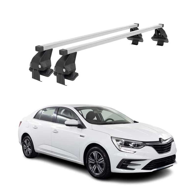 Menabo Dachträger Grundtäger für Renault Megane Coupé 2016-2025 50kg Silber 2x