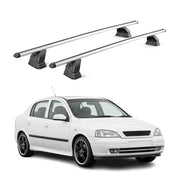 Alu Dachträger für Opel Astra G Schrägheck Kombi 1998-2004 TÜV T-Nut 2tlg Silber