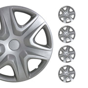 4x Radkappen Radzierblenden Radblenden für Auto 16" Zoll Radkappensatz Silber