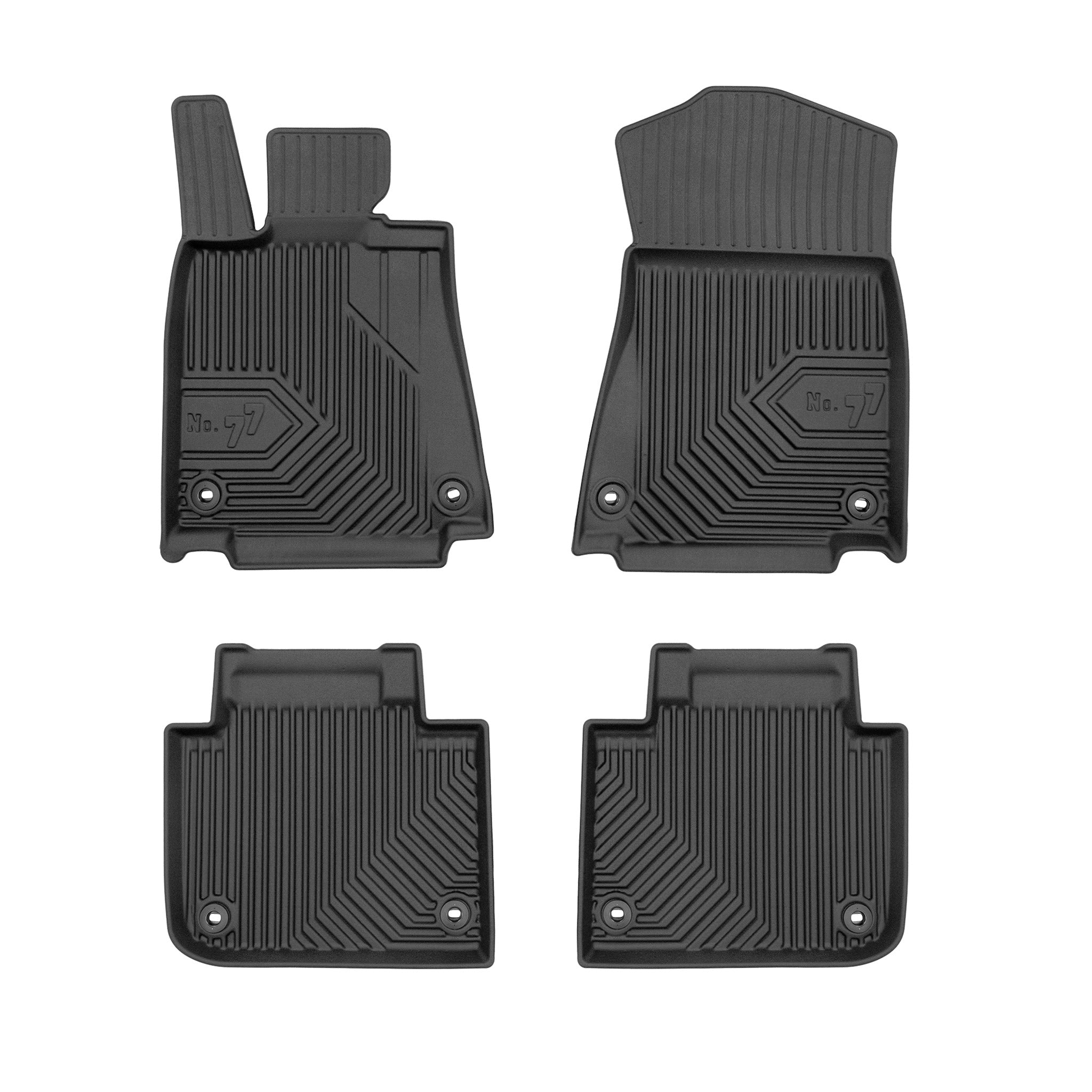 Fußmatten Gummimatten für Lexus GS IV 2012-2020 außer AWD TPE Schwarz 4 tlg