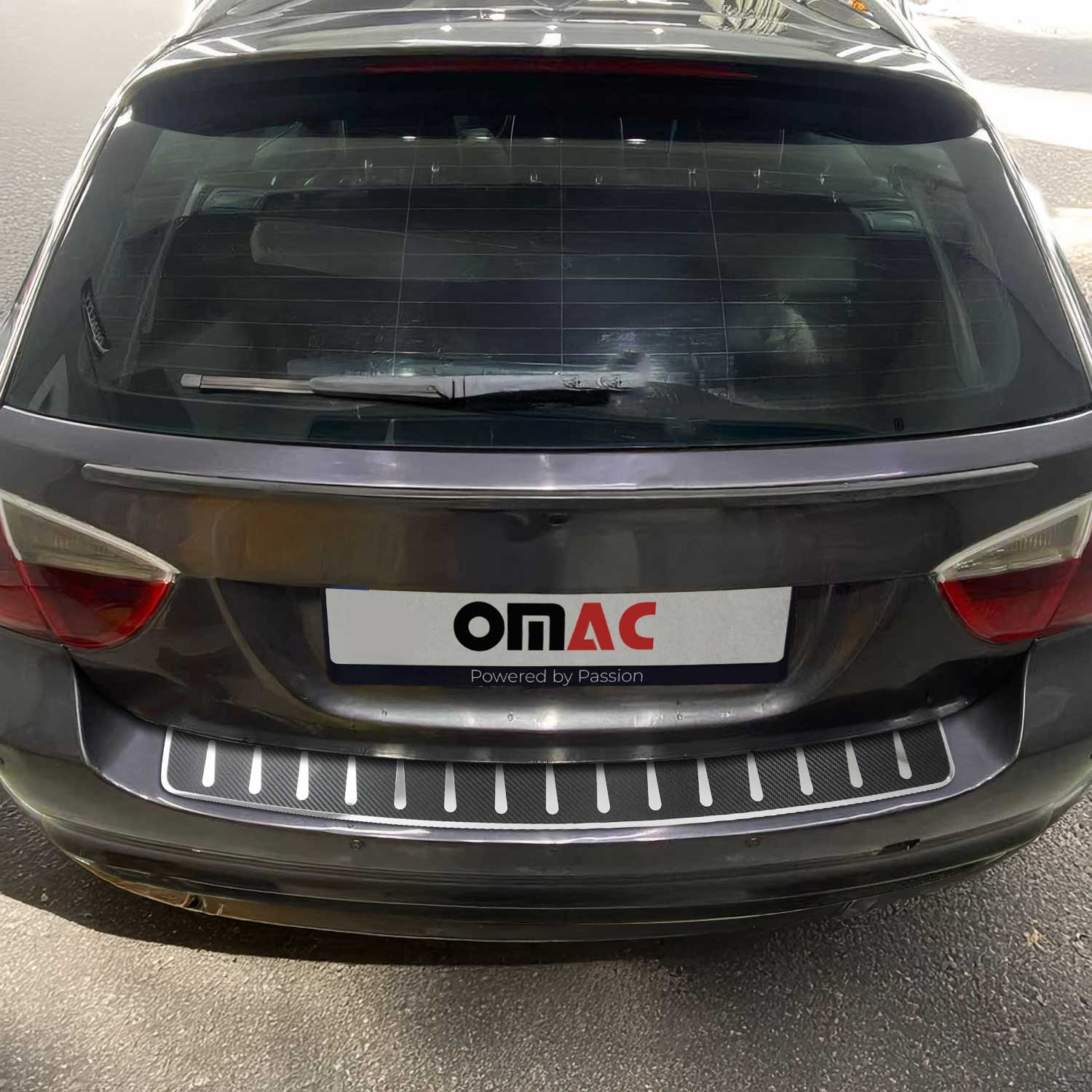 Ladekantenschutz Stoßstange für Skoda Rapid 2012-2019 Edelstahl Kohlefaserfolien