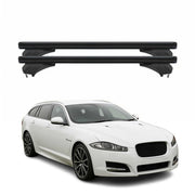 Menabo Dachträger für Jaguar XF X250 Sportbrake 2008-2015 Aluminium Schwarz 2tlg