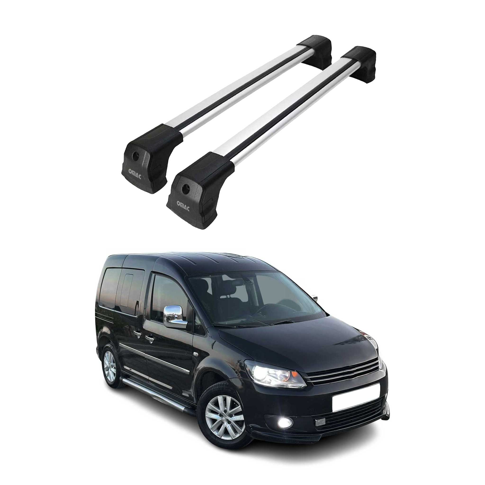 Dachträger Grundtäger für VW Caddy III 2003-2015 Pre-FL 75kg Aluminium Grau 2tlg