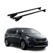 Menabo Grundträger Dachträger für Kia Carnival 2014-2021 ABE Alu Schwarz 2x