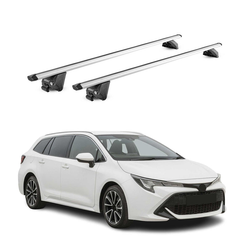 Dachträger für Toyota Corolla Kombi 2019-2025 100kg Alu Silber 2tlg ABE