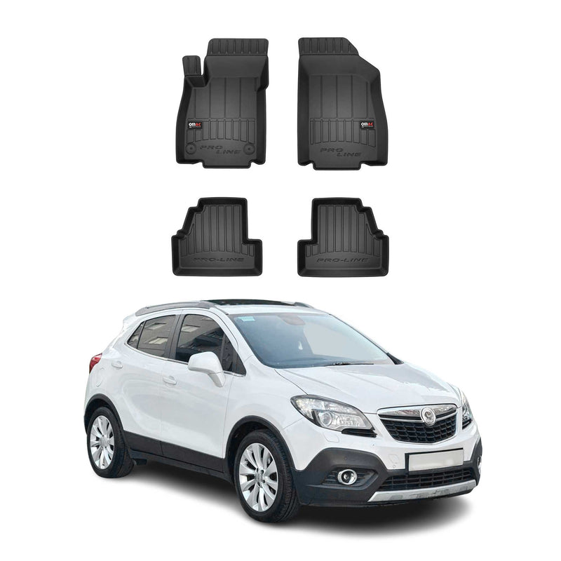 OMAC Gummi Fußmatten für Opel Mokka Mokka X 2012-2020 Premium Gummi Schwarz 4tlg