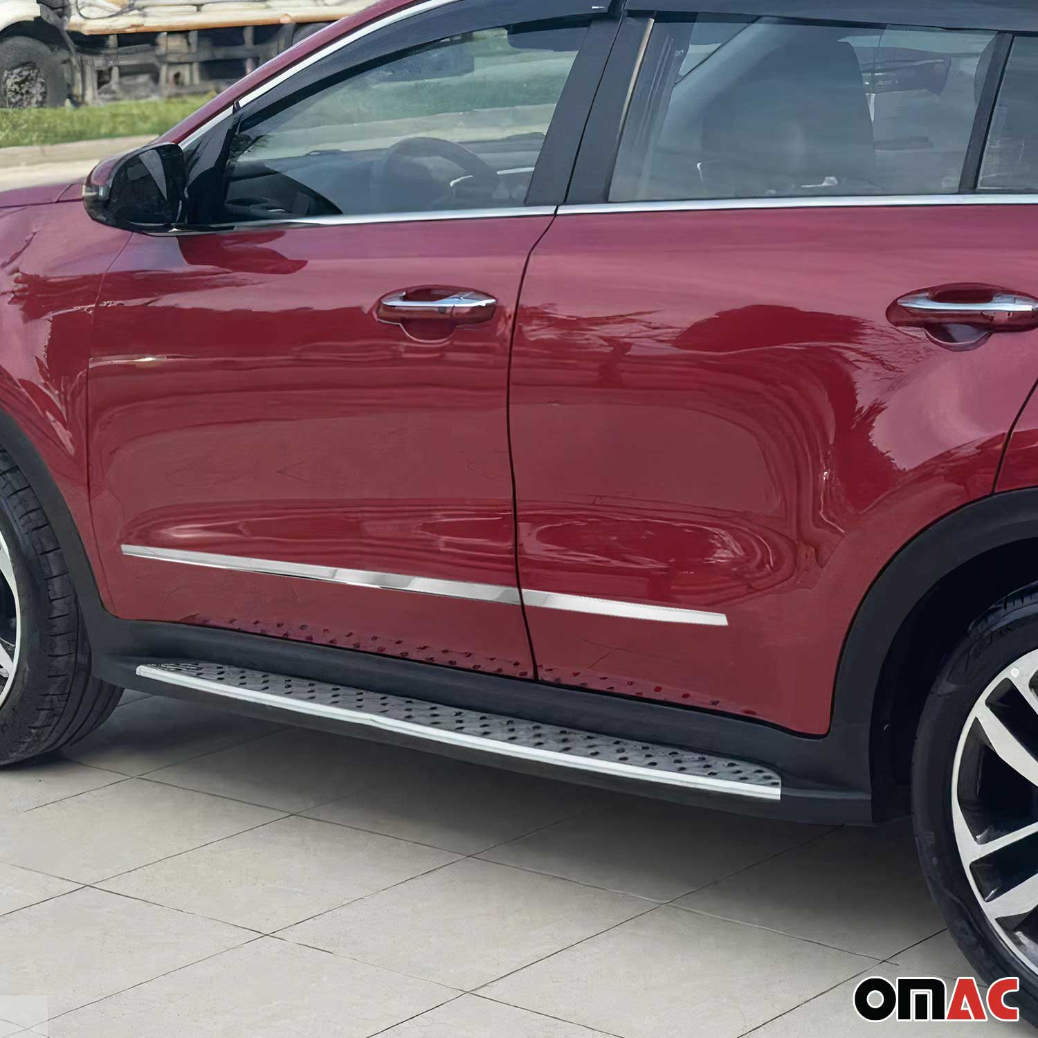 Seitentürleiste Türleisten Türschutzleiste für Kia Sportage 2015-2021 Chrom 4x