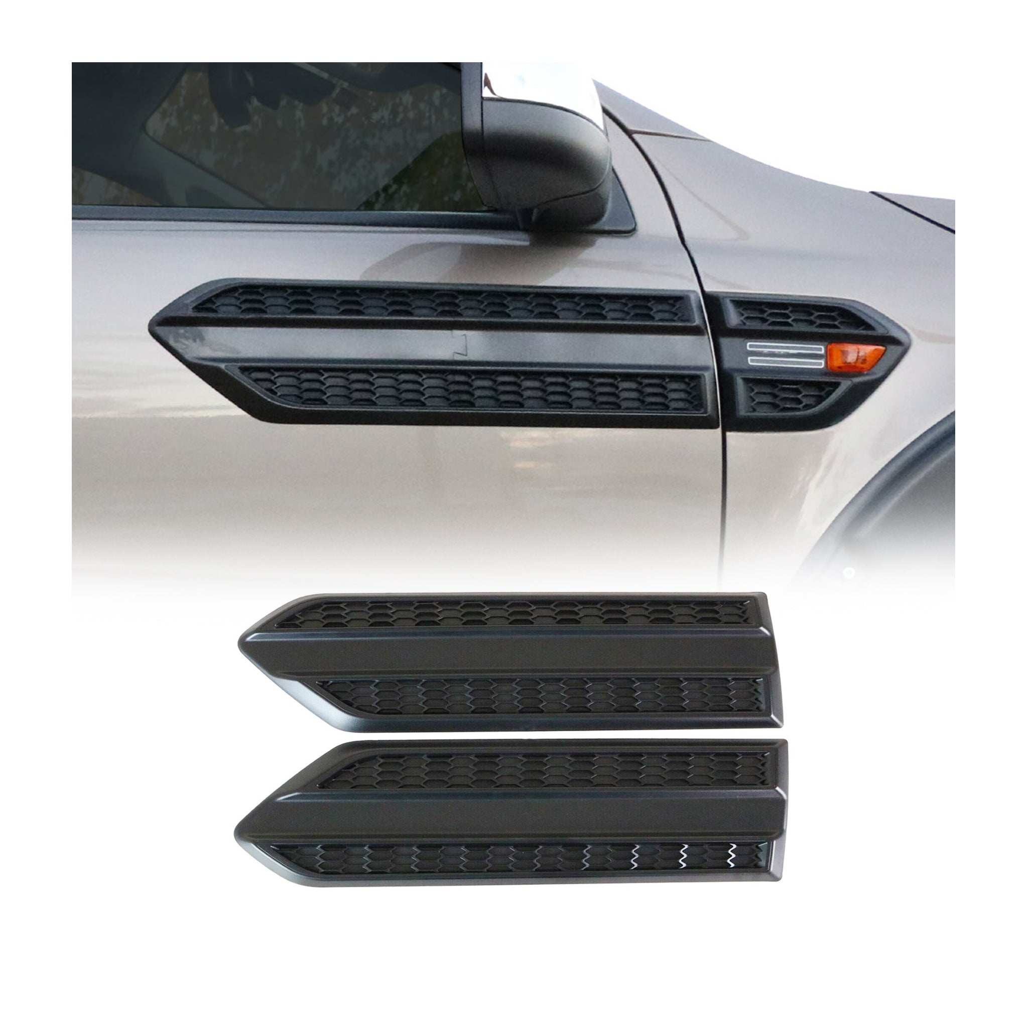 Seitentürleiste Türschutzleiste für Ford Ranger T6 XLT FL 2015-2022 ABS Schwarz