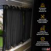 Sonnenschutz Gardinen MAß Vorhänge für Mercedes Vito Viano W639 Schwarz 10x