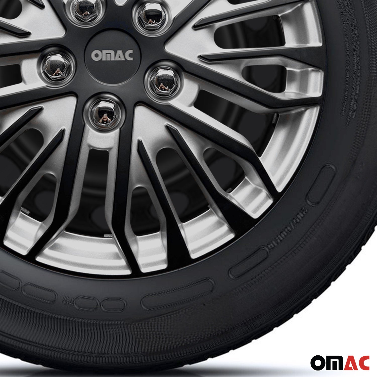 17 Zoll Radkappen Universal Radzierblenden Grau-Schwarz Matte 4 Stück Radblenden