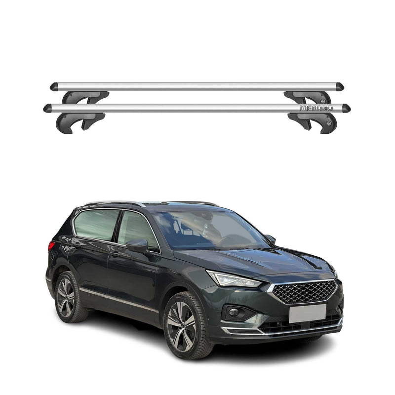 Menabo Dachträger Grundtäger für Seat Tarraco 2018-2025 90kg Alu Silber 2 tlg