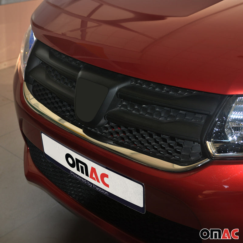 Radiator grille strips grill strips for Dacia Sandero 2012-2017 bottom chrome silver
