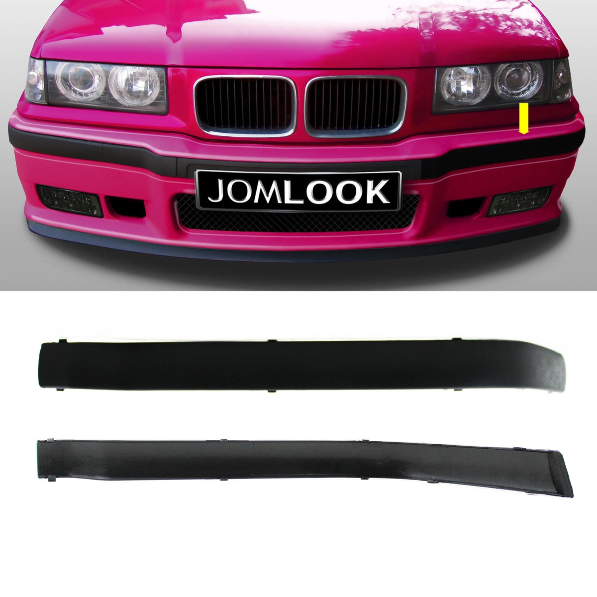 JOM Stoßleisten Set für BMW E36 Schwarz 4tlg Polypropylen