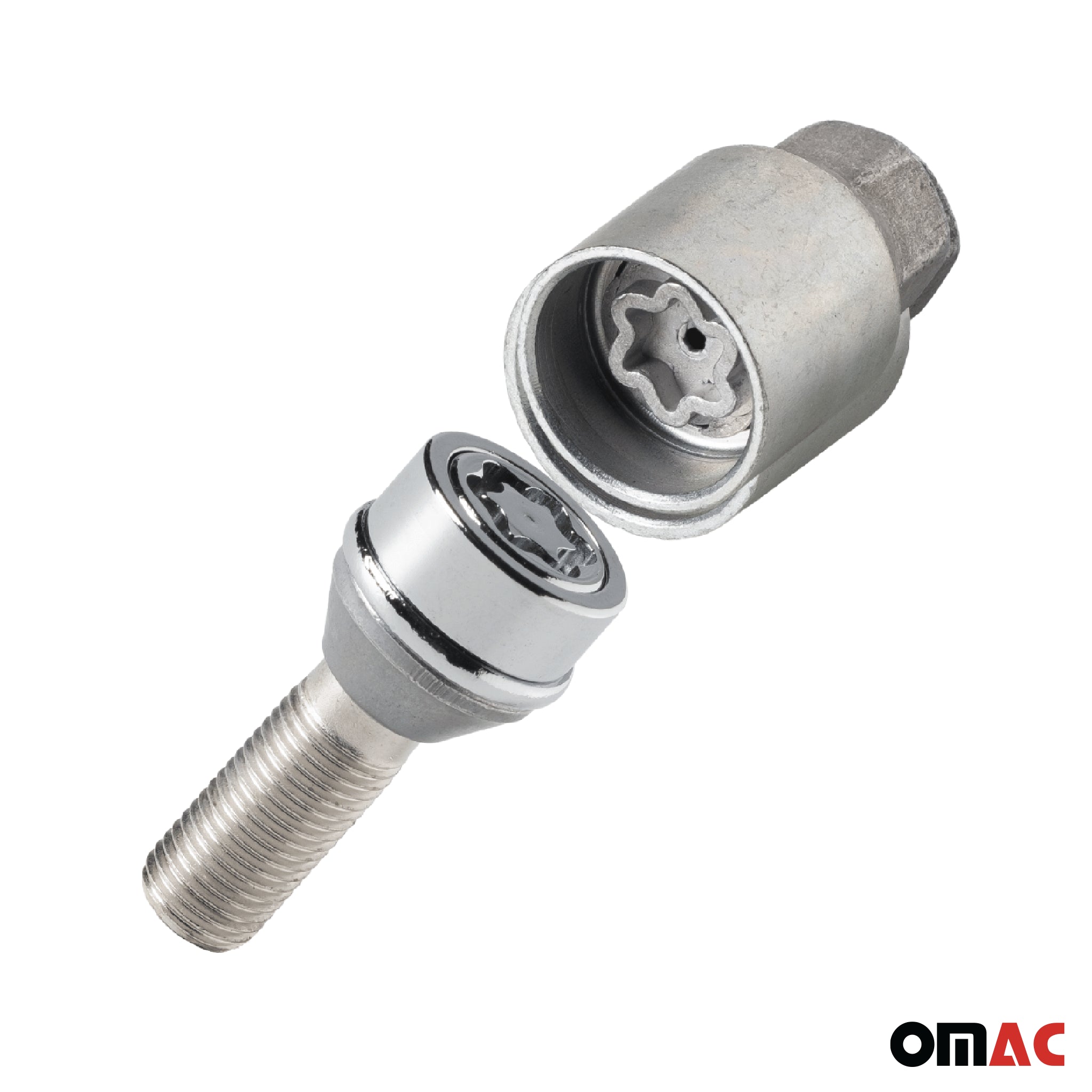 Radschloss Satz für BMW XM/ i7/ iX/ X3M/ X4M ab 2023 Silber 4tlg M14X1.25