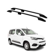 Dachreling Dachgepäckträger für Toyota Proace City 2019-2026 Kurzer Alu Schwarz
