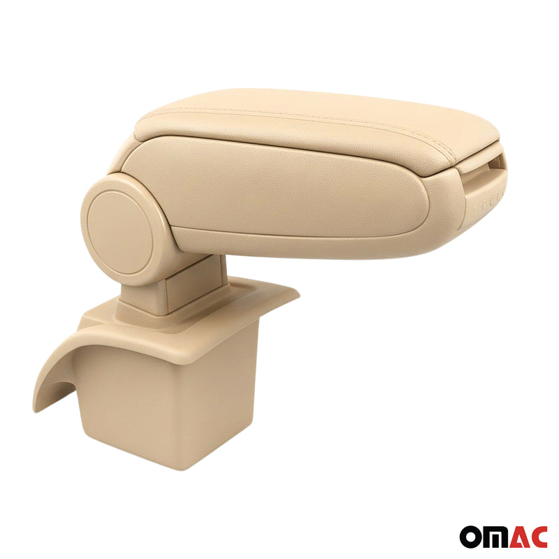 Mittelarmlehne Armlehne Mittelkonsole für Ford Focus 2004-2010 PU-Leder Beige