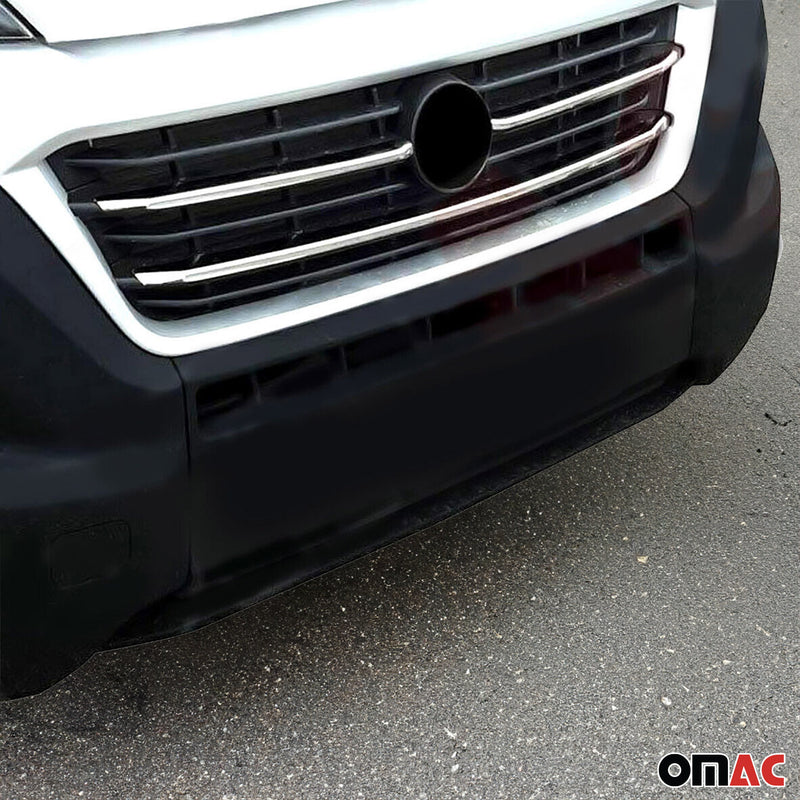 Kühlergrill Leisten Grillleisten für Fiat Ducato 2014-2025 Edelstahl Silber 3tlg