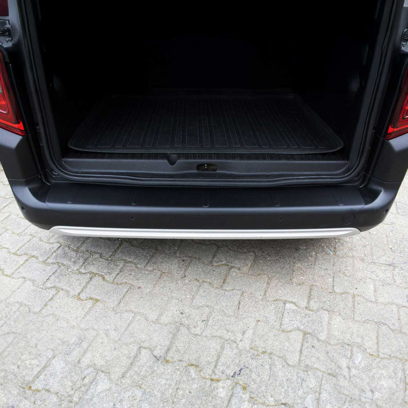 Ladekantenschutz für Peugeot Partner Tepee 2008-2018 Matt Schwarz ABS