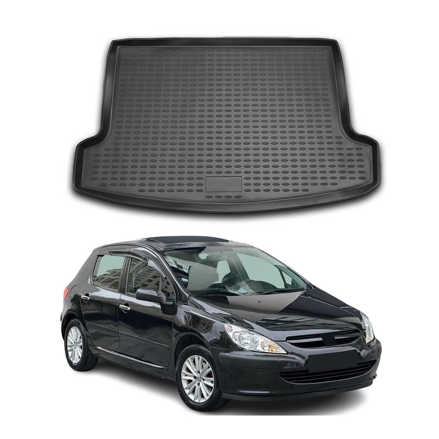 Kofferraummatte Kofferraumwanne für Peugeot 307 2002-2008 Station Wagon Gummi