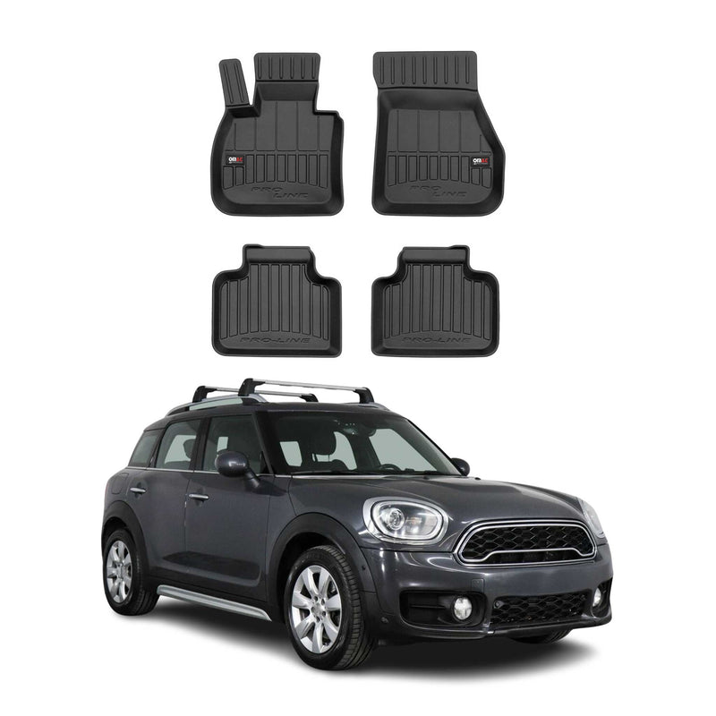 OMAC Gummi Fußmatten für Mini Countryman F60 2017-2024 Premium Gummi Schwarz 4x