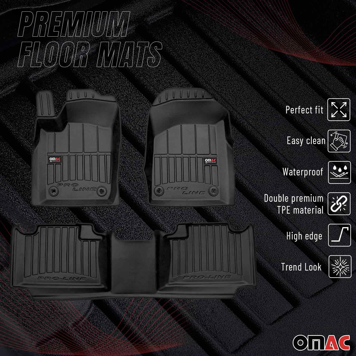 OMAC Gummi Fußmatten für Jeep Grand Cherokee WK2 2016-2022 Premium Automatten 4x