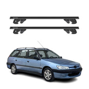 Dachträger Grundtäger für Peugeot 306 Kombi 1993-2002 Alu 90kg TÜV Schwarz 2tlg