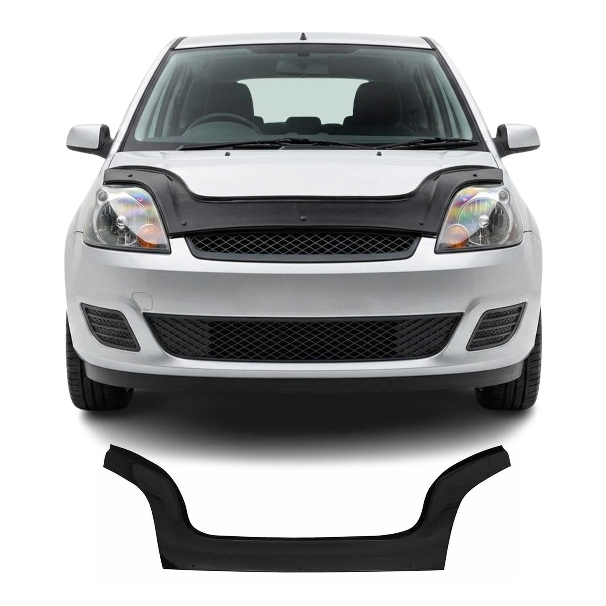 Motorhaube Deflektor Insekten Steinschlagschutz für Ford Fiesta 2001-2008 Dunkel