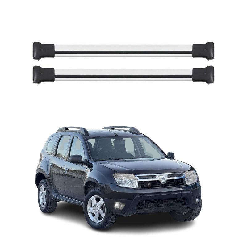 Dachträger Grundtäger für Dacia Duster mk1 2010-2014 Pre-FL 75kg Alu Silber 2x
