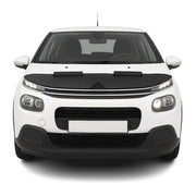 Haubenbra Steinschlagschutz Bonnet Bra für Citroen C3 2016-2024 Schwarz Halb