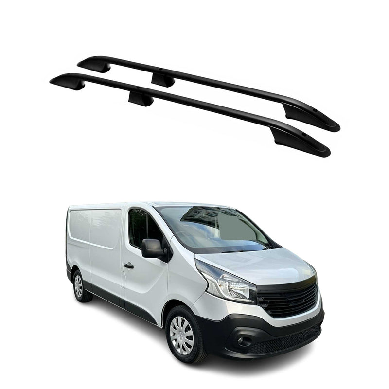 Dachreling Dachgepäckträger für Renault Trafic 2014-2024 L2 Langer Alu Schwarz