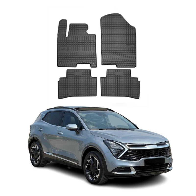 OMAC Gummi Fußmatten für Kia Sportage 2021-2025 Automatten Gummi Schwarz 4tlg