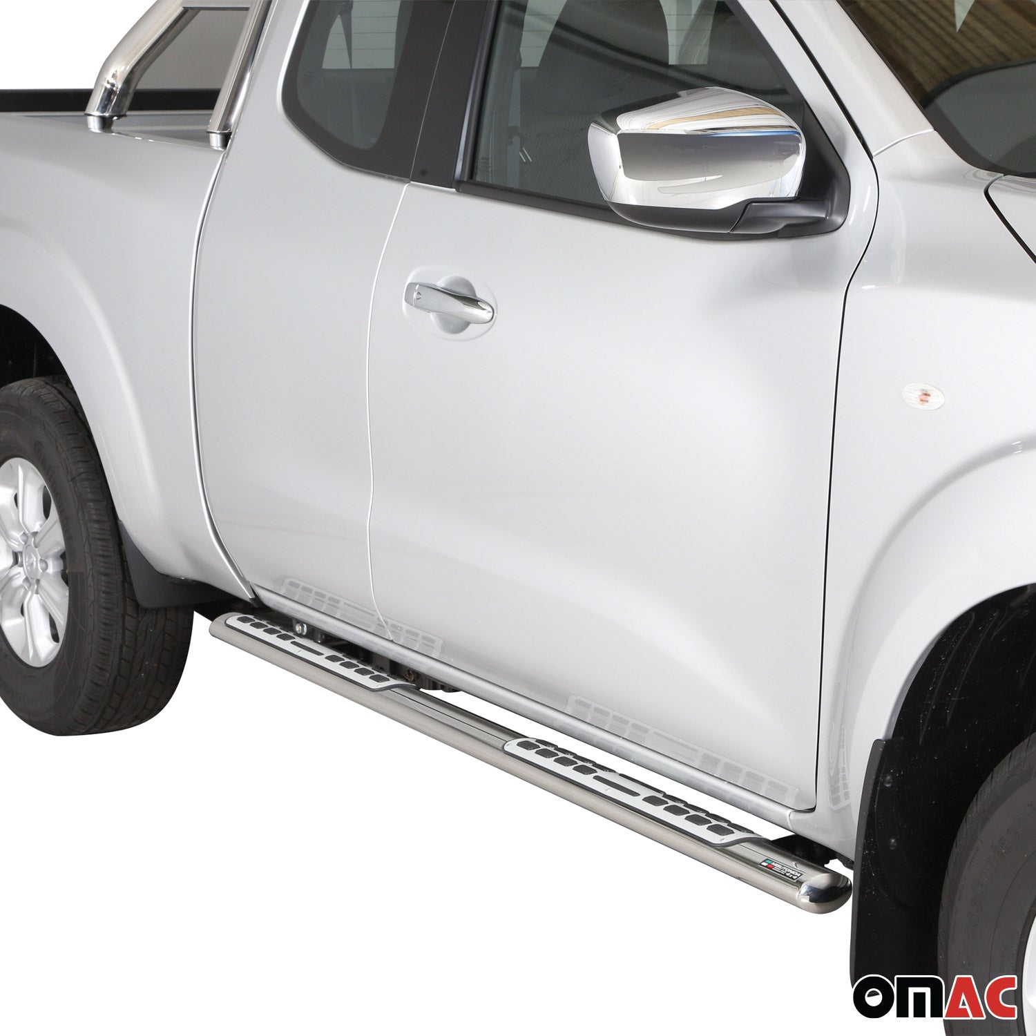 Stahl Schwellerrohre Trittbretter für Nissan NP300 Navara King Cab 2015-2023