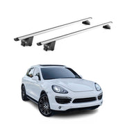 Dachträger Grundtäger für Porsche Macan 2015-2026 100kg Alu Silber 2tlg ABE