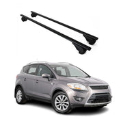 Dachträger Grundtäger für Ford Kuga I 2008-2012 75kg Metall Schwarz 2tlg