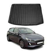 Kofferraumwanne Laderaumwanne für Hyundai i30 2017-2026 Obere Gummi TPE Schwarz