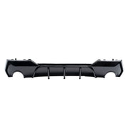 JOM Heckschürzeneinsatz für BMW 4er G22/G23 (420/430) 2020- schwarz glänzend 1-Rohr (li/re)