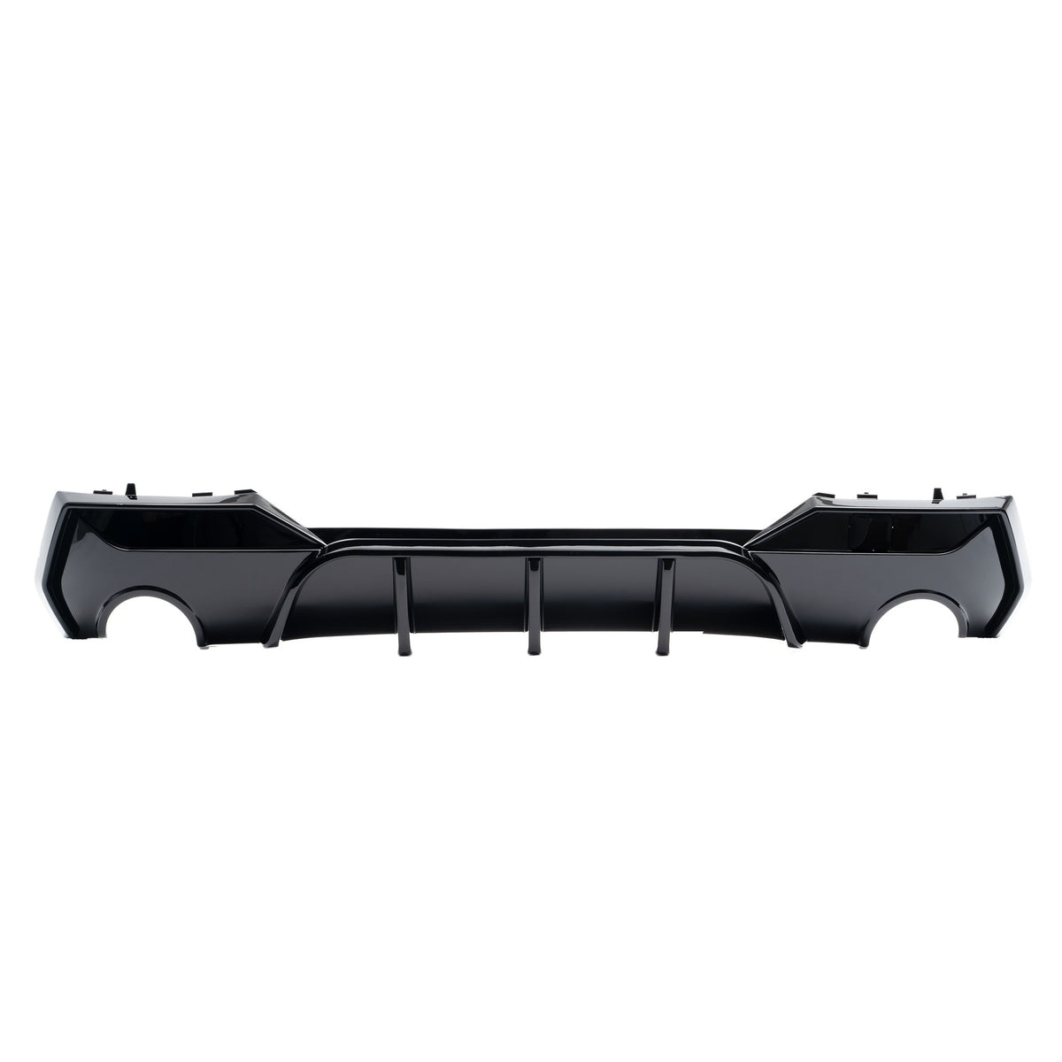 JOM Heckschürzeneinsatz für BMW 4er G22/G23 (420/430) 2020- schwarz glänzend 1-Rohr (li/re)
