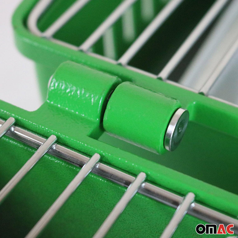 Holzkohlegrill Tragbarer Grill Garten Outdoor Grüner Picknickgrill 13-teilig BBQ