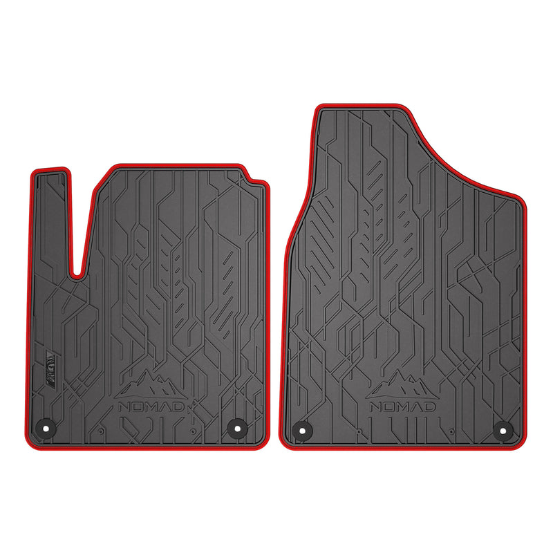 Fußmatten Gummimatten für Seat Alhambra / VW Sharan I 1995-2010 Schwarz Rot 2tlg