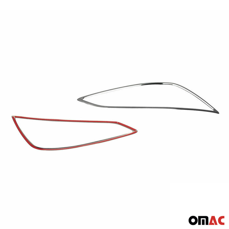 Nebelscheinwerfer Rahmen Umrandung für Hyundai i30 2012-2017 Edelstahl Silber 2x