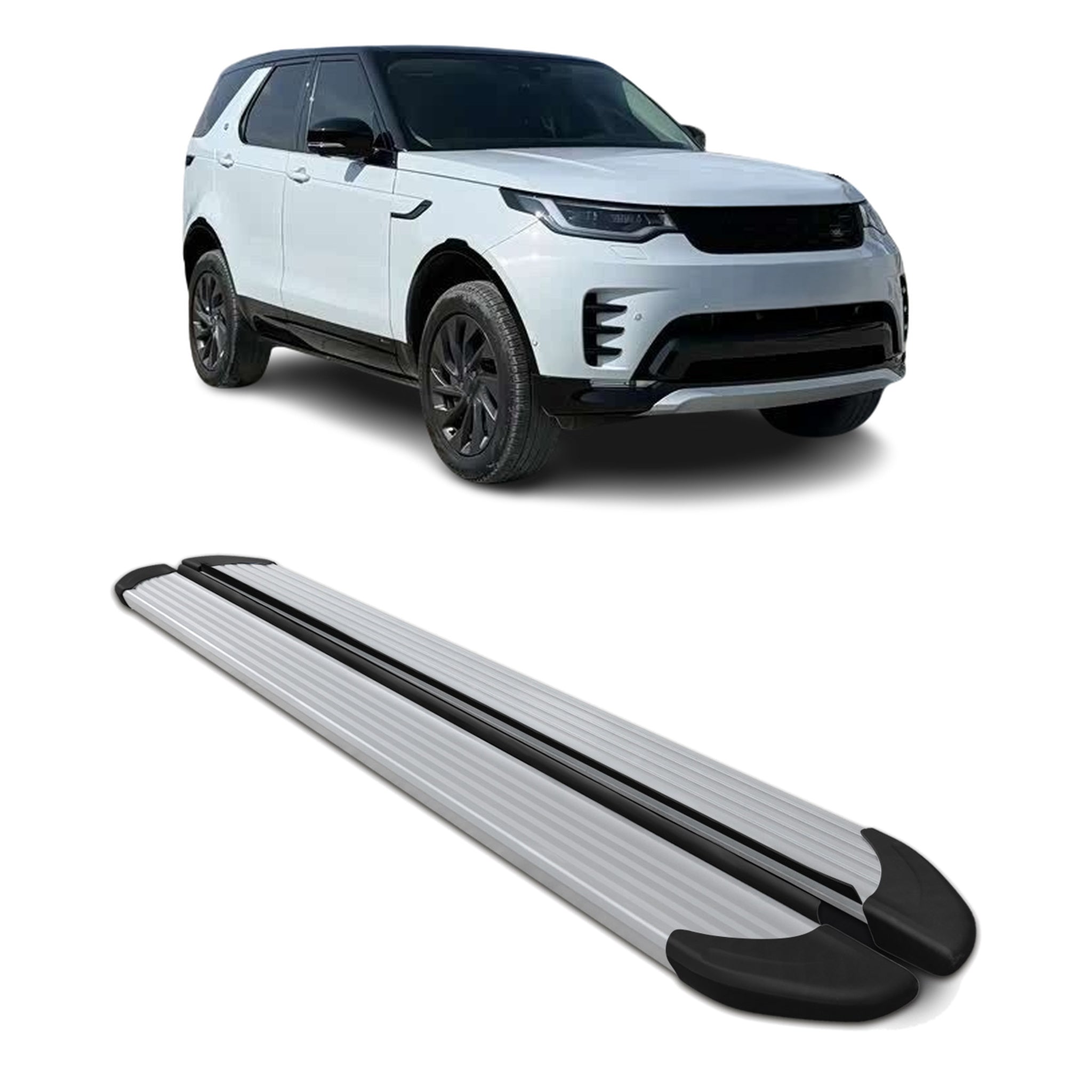 Trittbretter Schweller für Land Rover Discovery V L462 2017-2026 Alu Grau