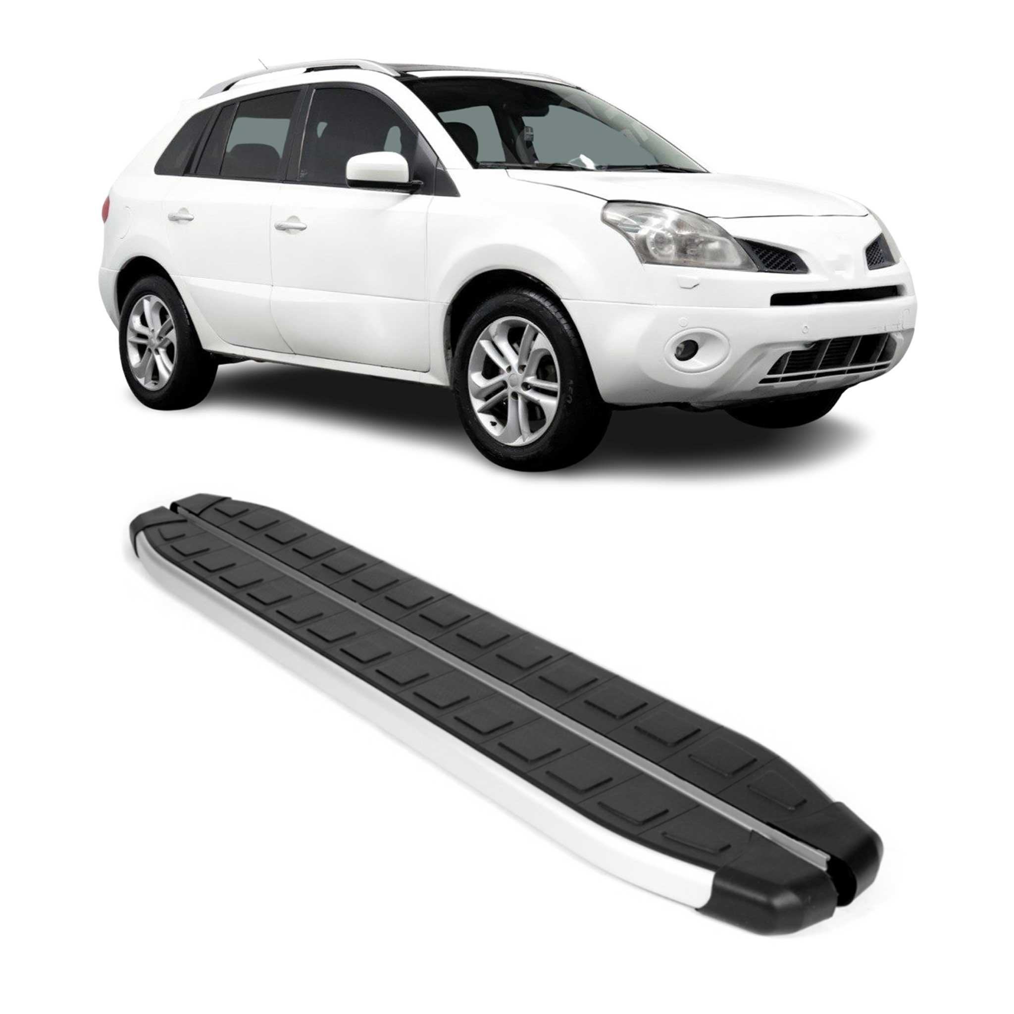 Seitenbretter Trittbretter für Renault Koleos I 2008-2015 Aluminium Schwarz