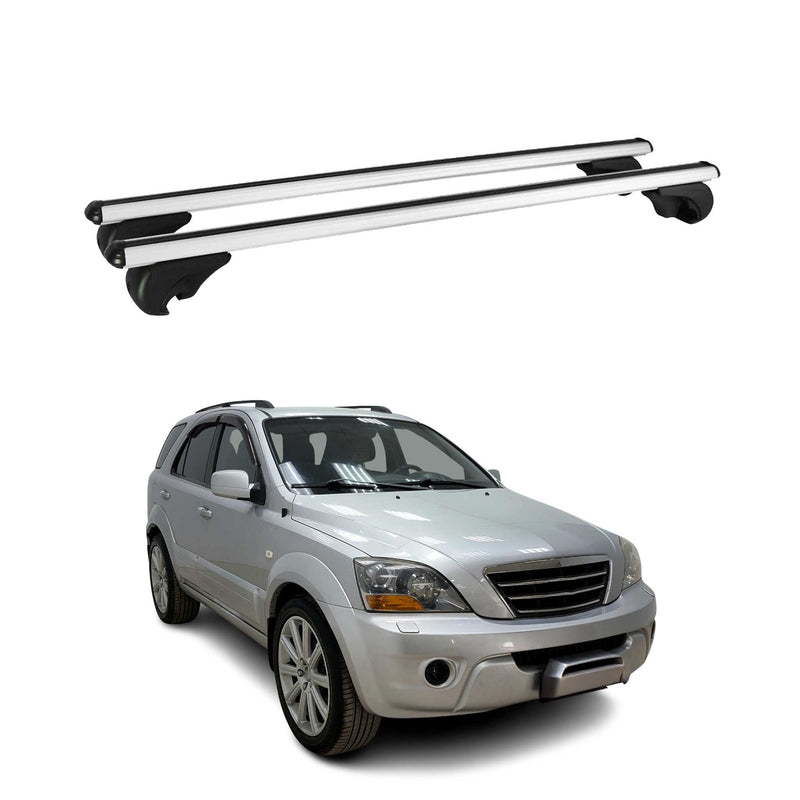 Dachträger Grundtäger für Kia Sorento 2002-2009 75kg Alu Silber 2 tlg