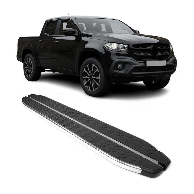 Trittbretter für Mercedes X Klasse DoubleCab 2017-2021 Seitenschweller Alu