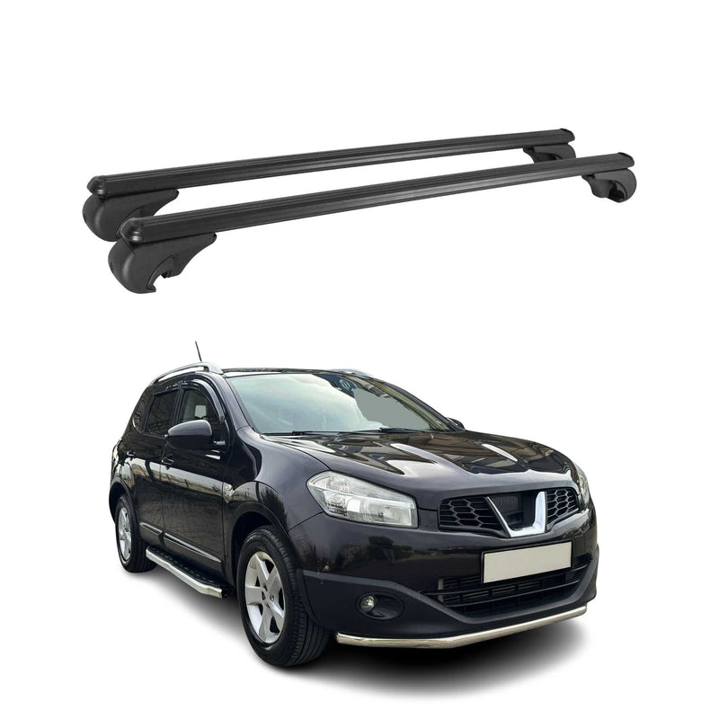 Dachträger für Nissan Qashqai 2007-2014 Gepäckträger Grundträger Alu Schwarz 2x