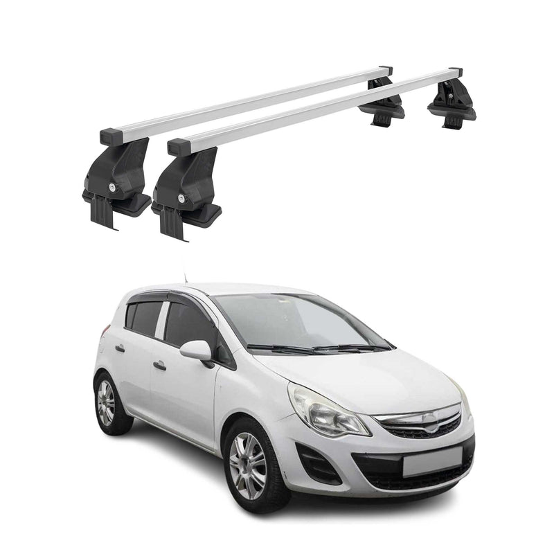 Menabo Dachträger Grundtäger für Opel Corsa D 2010-2014 FL 3tür 50kg Silber 2x