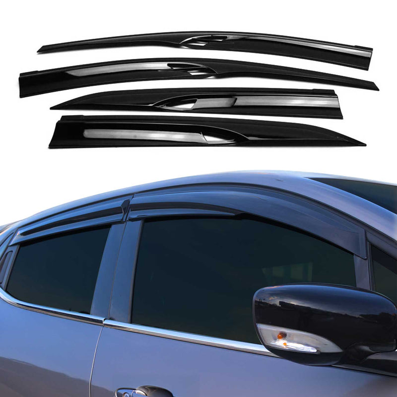 Windabweiser Regenabweiser Schwarz für HONDA CIVIC ab 2016 Limousine 4 tlg