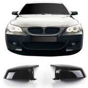JOM Spiegelkappen für BMW (E60/E61) LCI 2007-2009 Schwarz Glänzend RHD/LHD ABS