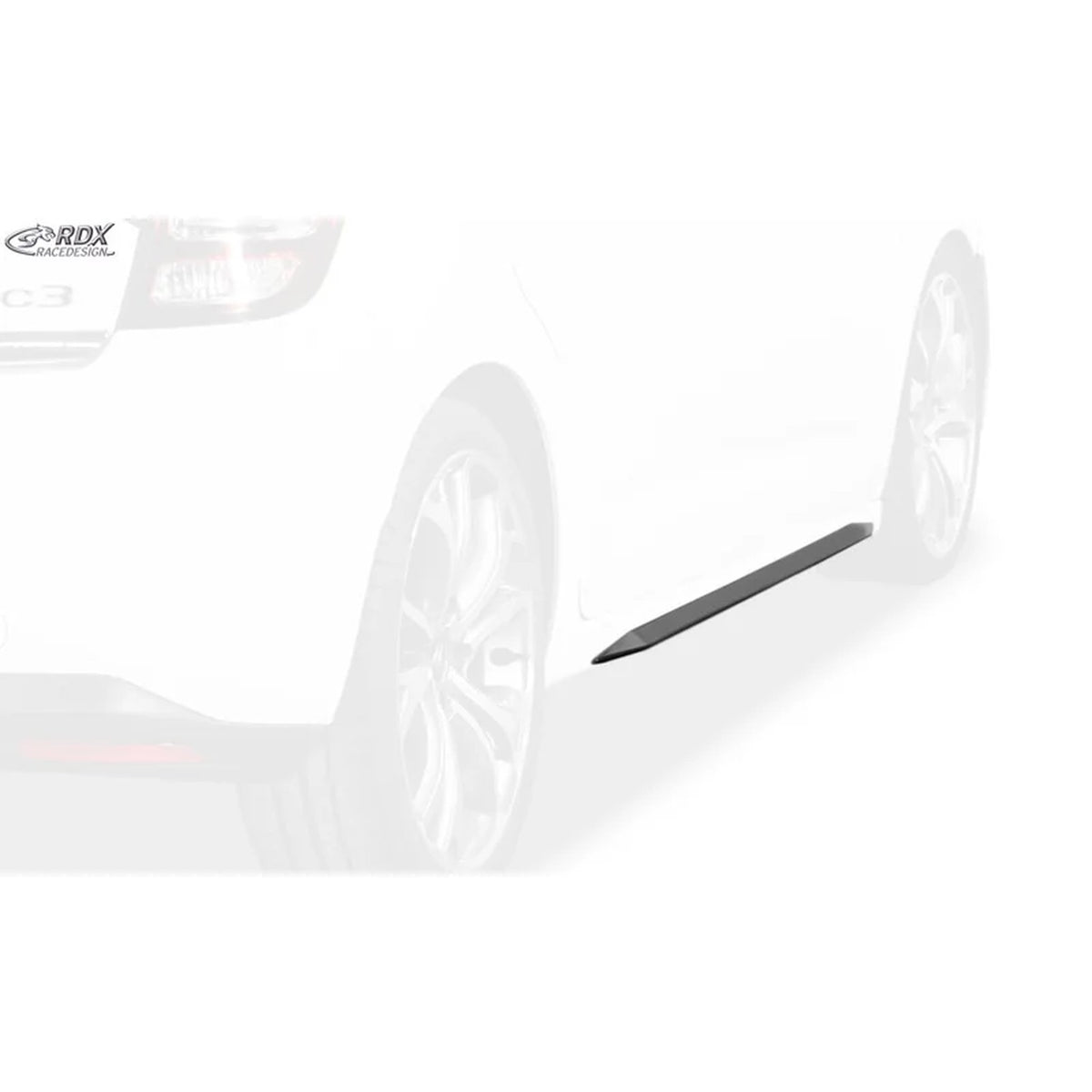 RDX Seitenschweller 'Slim' für Citroën C3 2009-2016 ABS Schwarz 2er-Set TÜV